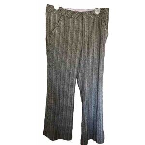 Banana Republic Womens Dress Pants Gray Striped Pockets Lined Wool Blend 6 New